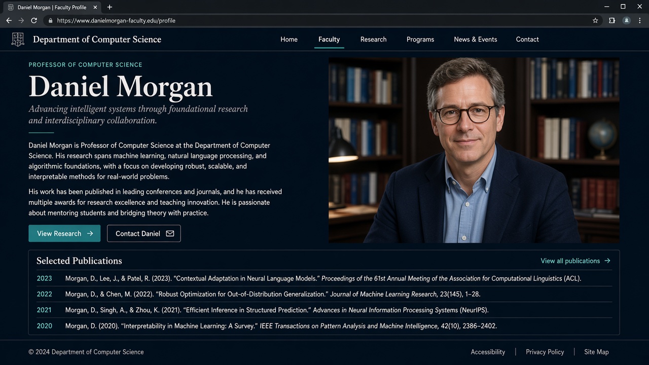 Daniel Morgan website concept